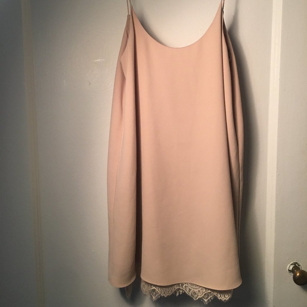 Zara Slip Dress Lace Trim - Small